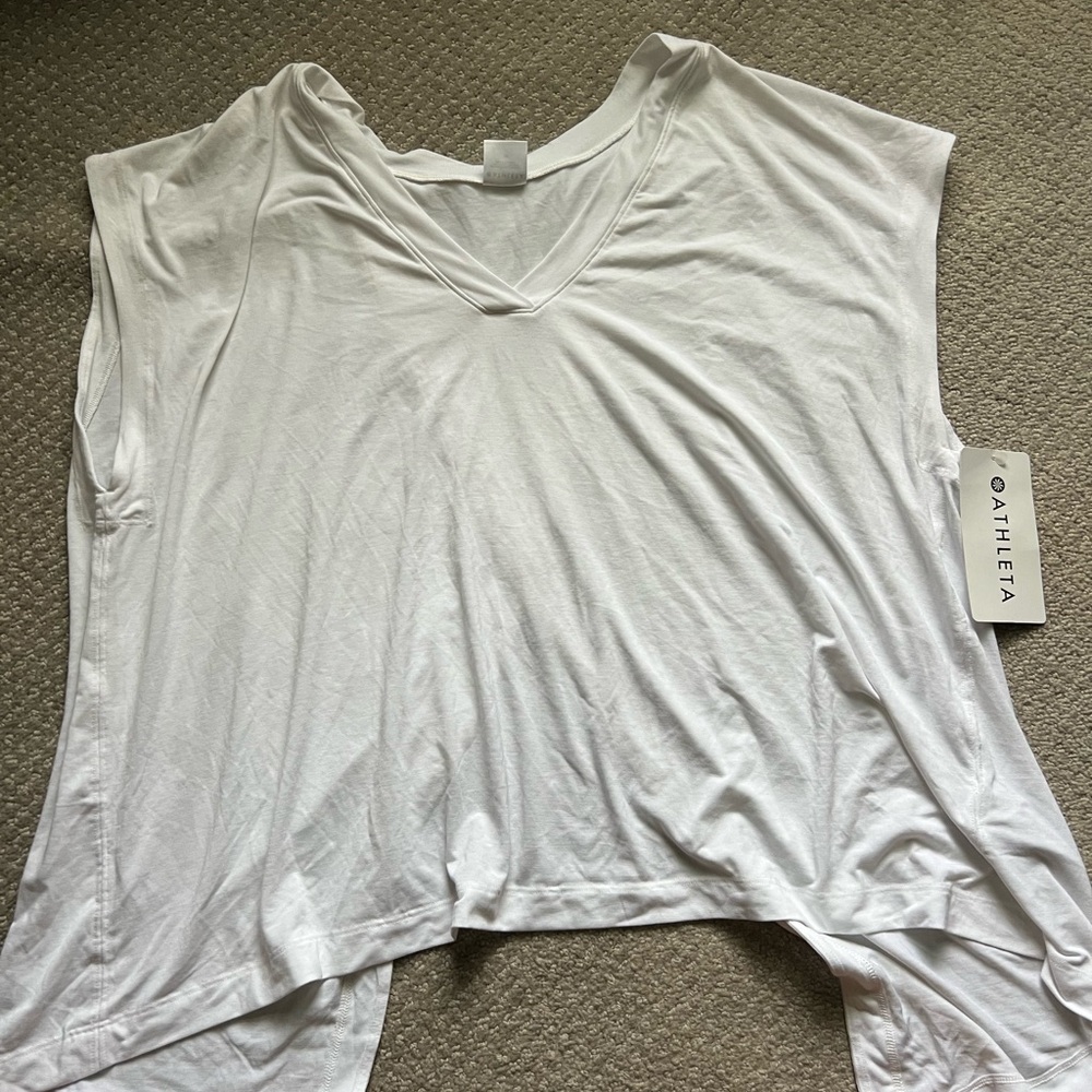 NWT Athleta Essence Away From Body Tee - 1X White
